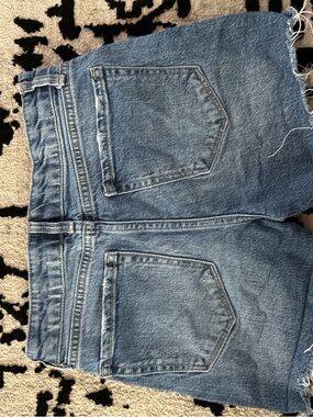 Flying Monkey Denim Cutoff Shorts in Blue
